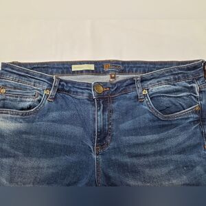 Kut from the Kloth Catherine Straight Leg Dark Blue Boyfriend Jeans